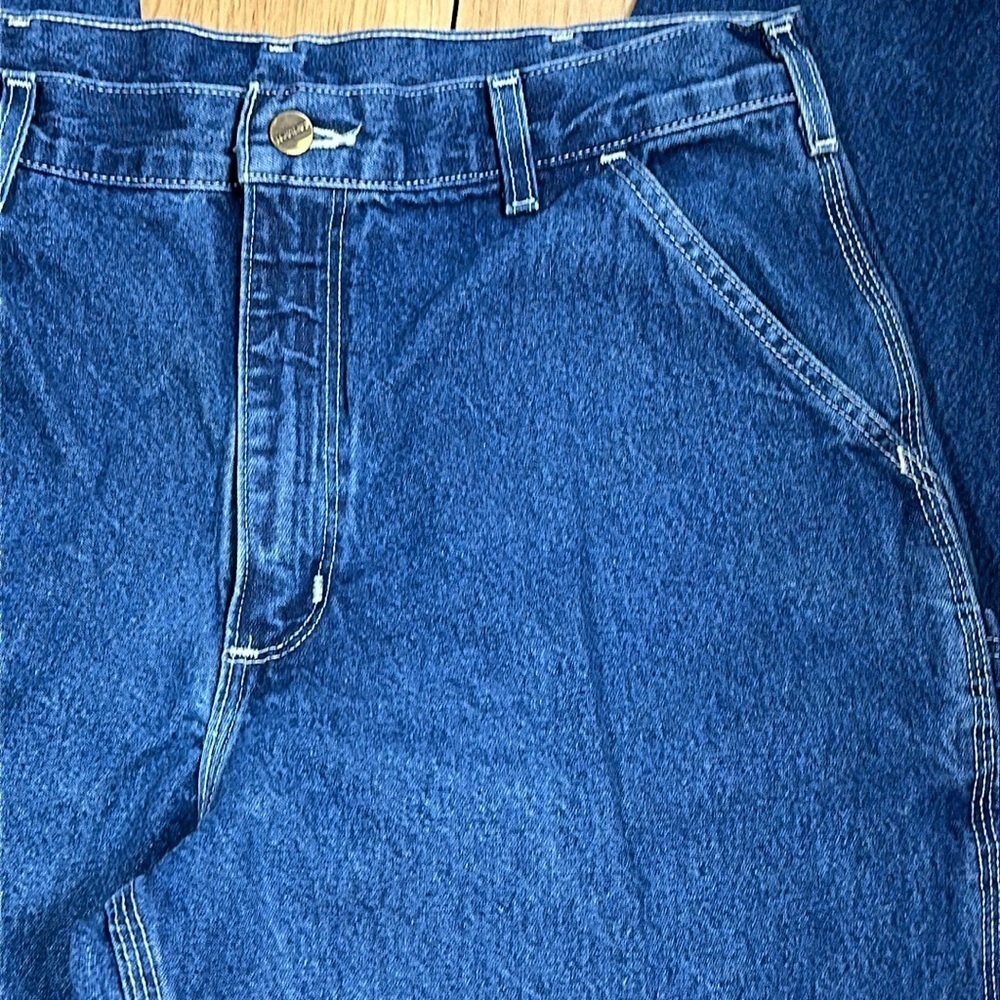 Carhartt Original Dungaree Fit‎ Denim Workwear Jeans, 35 x 32, wide legs, EUC! - Picture 4 of 7